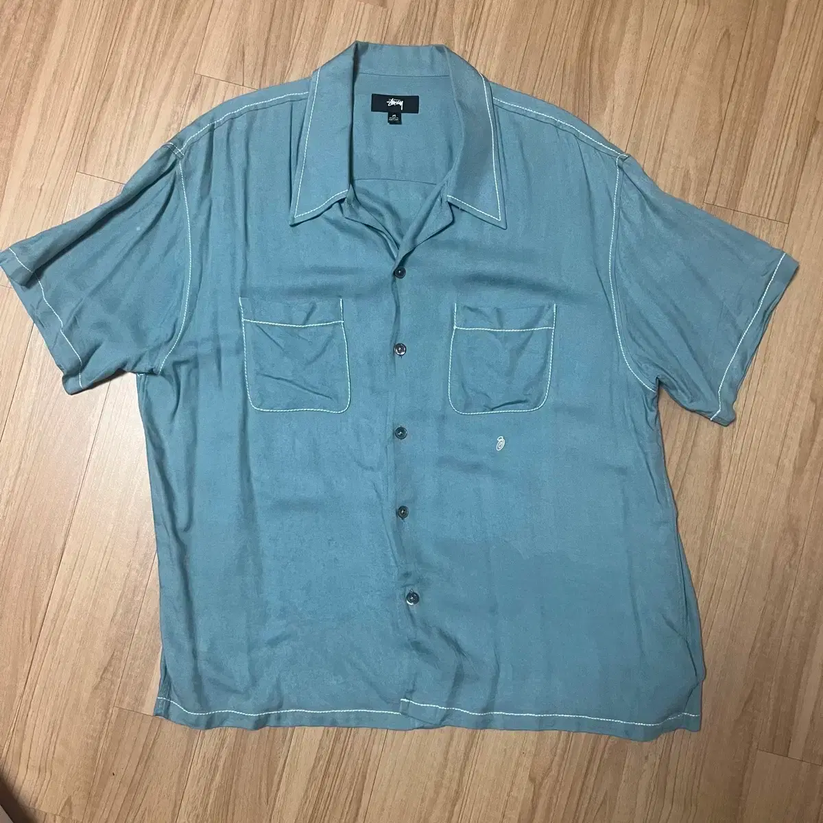 스투시셔츠STUSSY CONTRAST PICK STITCHED SHIRT | 브랜드 중고거래